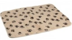 Beeztees Vetbed Beige Met Pootjesprint Voor Honden Medium