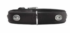 Hunter Halsband Voor Hond Softie Stone Art-nubuk Zwart Zwart Onderlegd 42-50x55x2,8 Cm