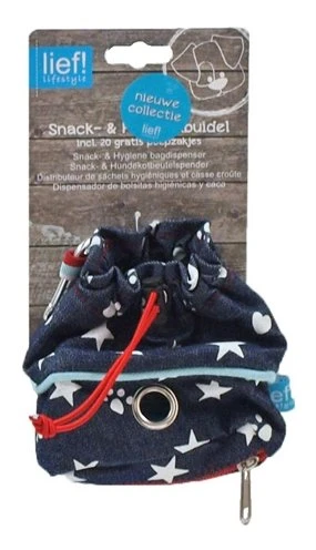 Lief! Snack- En Poepzak Buidel - Unisex (inclusief 20 Poepzakjes) 2 Lief! Snack- En Poepzak Buidel - Unisex (inclusief 20 Poepzakjes)