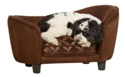 Enchanted Hondenmand Sofa Ultra Pluche Snuggle Bruin 68x40,5x37,5 Cm