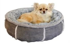 Rosewood Hondenmand Pluche Donut Grijs 51x51x13 Cm