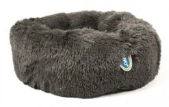 Duvo+ Hondenmand Donut Met Lang Haar Grijs 55x30x17 Cm