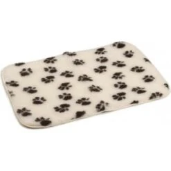 Beeztees Vetbed Antislip - Voetafdruk Beige