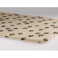 Beeztees Vetbed Beige Met Pootjesprint Voor Honden Large